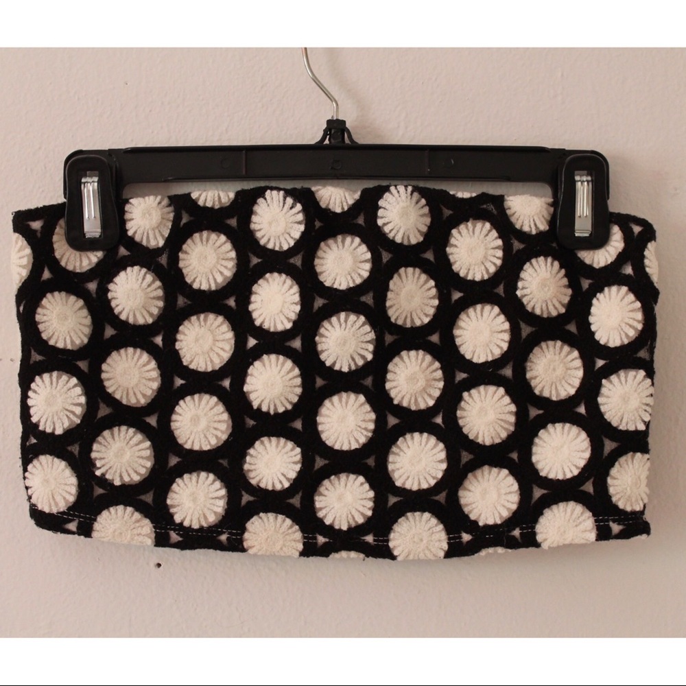 Black and White Urban Outfitters Tube Top